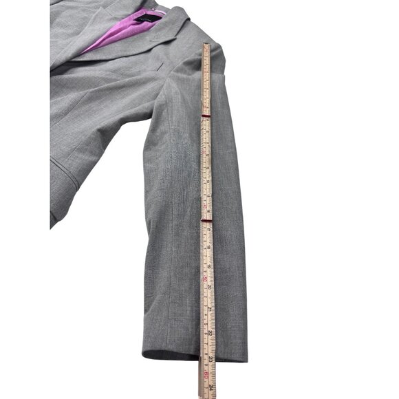 The Limited Womens Gray Blazer Size 10 Two-Button Front Notch Lapel Tailored Fit - Picture 10 of 12